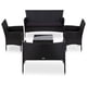 thumbnail image 1 of Set de Muebles de Jardín Casafoyer Poliratán Negro con Cojines, 1 of 3