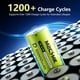 thumbnail image 3 of Pila D recargable M2CSMK 10000 mAh NiMH, 4 pack con cargador USB-C, 3 of 3