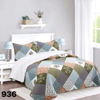 Genérico - Cubrecama Quilt Sherpa 2 Plazas - Rombo Multicolor M936