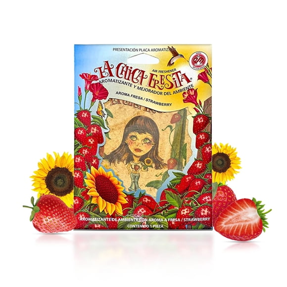 Ambientadores V-Spec La Chica Fresita con aroma a fresa, paquete de 6