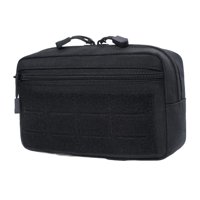 Ioensy - Bolsa De Herramientas Pequeña Con Cierre Y Cremallera Para Viajes Al Aire Libre, Color Negro.