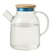 thumbnail image 1 of Tetera Vidrio 1800mL Con Tapa Bambu Mango Vidrio Tetera Te, 1 of 2