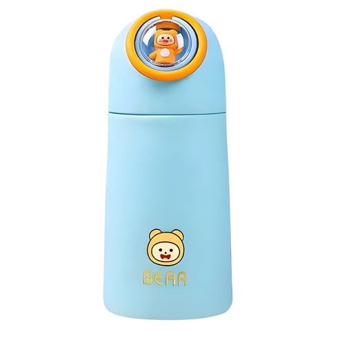 Estilodomus - Botella Infantil Kawaii Con Figura 3d – 380ml - Bear