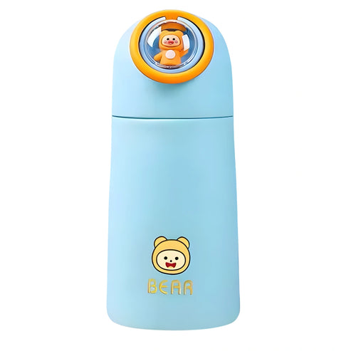 Estilodomus - Botella Infantil Kawaii Con Figura 3D – 380Ml - Bear