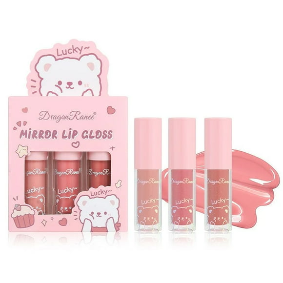 Kit 3 Labial Liquido Lip Gloss Mirror Oil Larga Duración