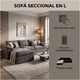 thumbnail image 2 of Sofá Seccional Izquierdo Luciano Resorte Independiente Gris Oscuro Liso, 2 of 8