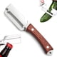 thumbnail image 1 of Herramienta cocina acero 2 en 1 mango madera pelador fruta verdura, 1 of 6