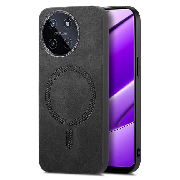 Magnetic Slim Case for Realme 11 4G with Camera Guard & Anti-Scratch Back Black