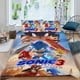 thumbnail image 2 of Sonic Conjunto de sábanas temático, trío de piezas, cómodo y amigable con la piel, diseño único, regalo de decoración para el hogar para familiares, amigos y fans, 90 cm * 190 cm, 2 of 6