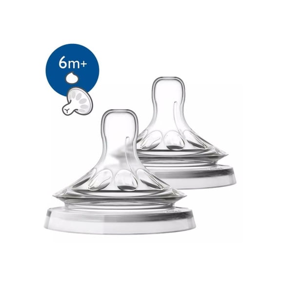 Set 2 Chupete Tetinas Natural Transparente, 1 Un