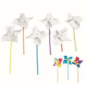Pinwheels Fun Express Diy Jumbo Set De 24 Blanco Con Asas