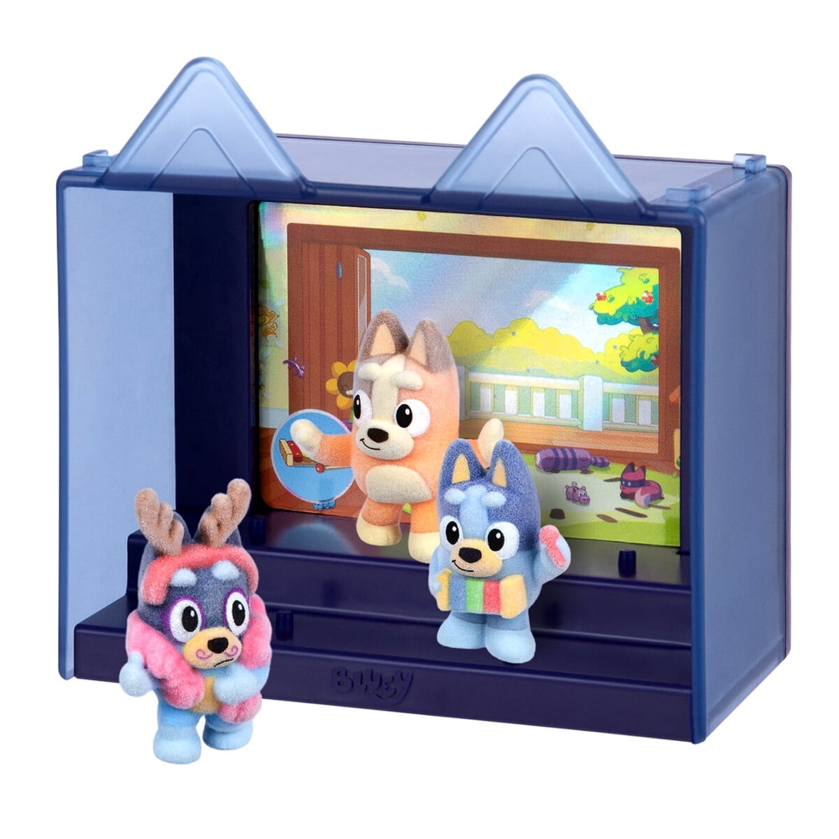 Bluey Fuzzies Magic Xylophone Mini Figuras Flocked Set