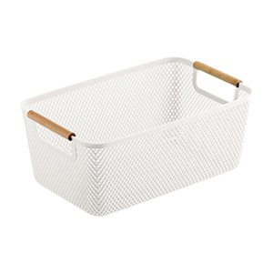 Bothyi - Cesta De Almacenamiento Reutilizable Decorativa Multiusos Para Baño, Cocina, Exterior, Color Blanco M