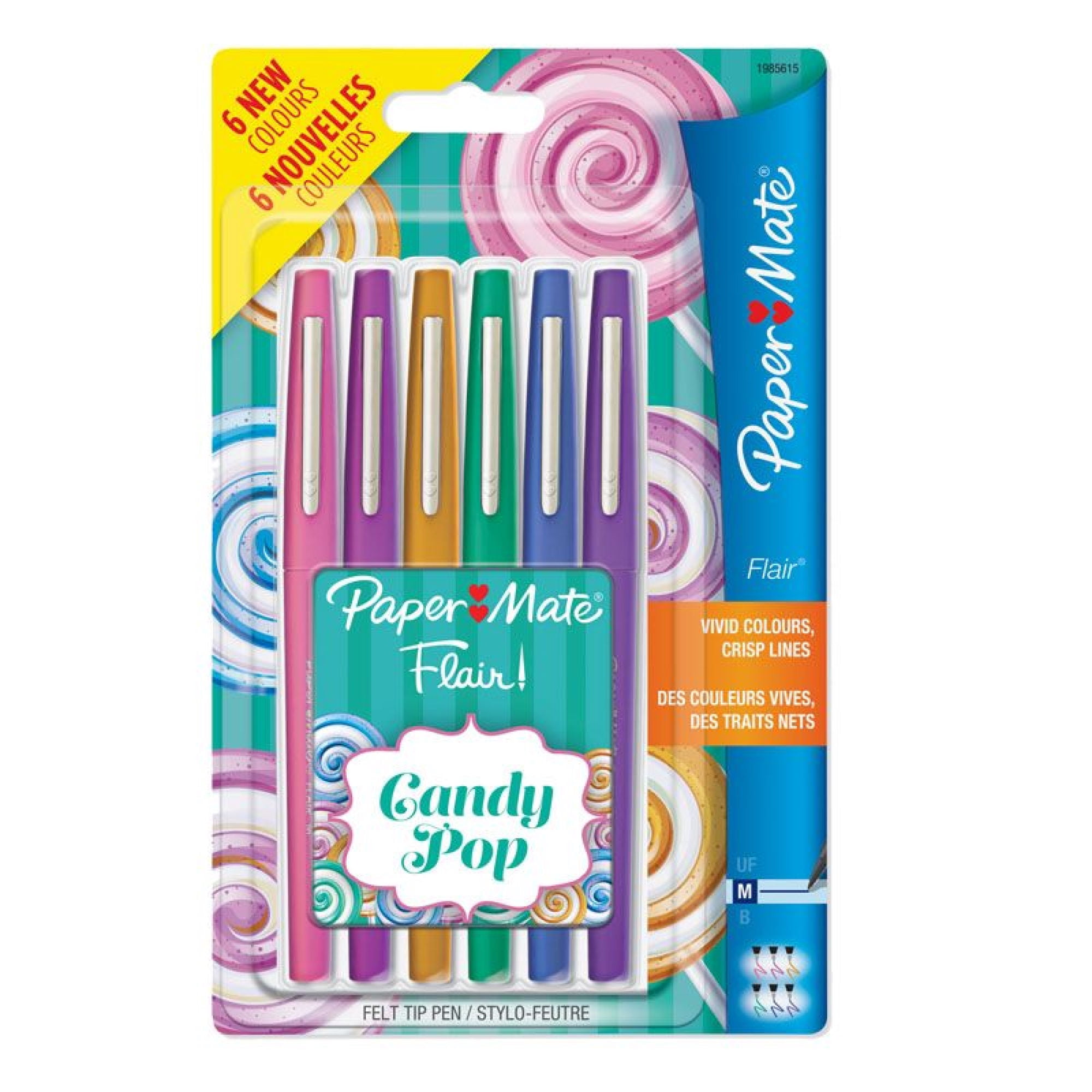 Marcadores Flair candy Pop, Set 6 Un