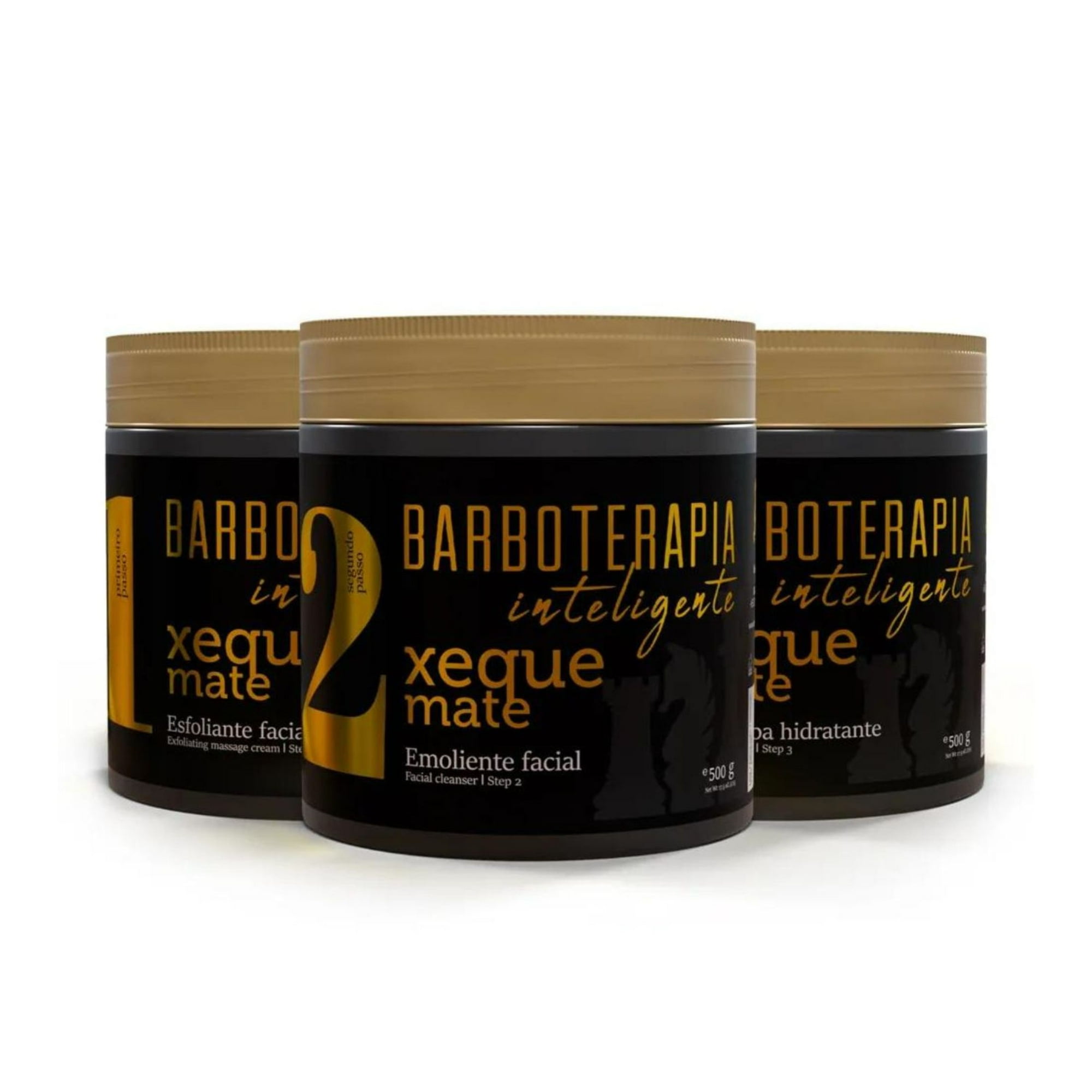 Barba Forte - Kit Barboterapia Inteligente Xeque Mate 500 Gr
