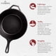 thumbnail image 2 of Cazuela Cuisinel de 3 cuartos pre‑sazonada con tapa, 2 of 6
