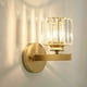 thumbnail image 1 of Lámpara de pared LED de metal, estilo posmoderno, exquisita lámpara de pared de cristal, decoración del hogar, lámpara de pared para sala de estar, TV, dormitorio, mesita de noche, lámpara E27, vidrio, 1 of 5