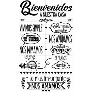Rienda Libre Graphics - Frase Deco Bienvenidos A Nuestra Casa Fr‑11010
