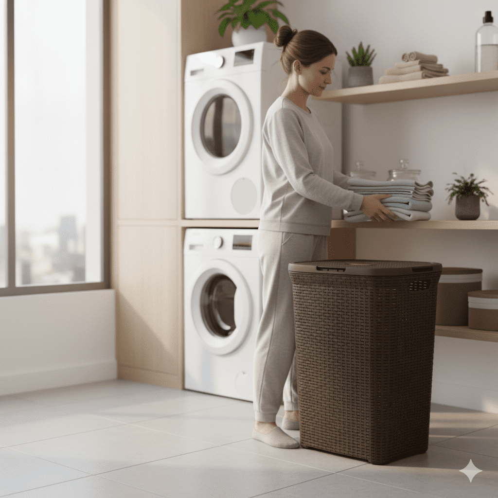 Mp - Cesto De Ropa Rattan 60 Lts