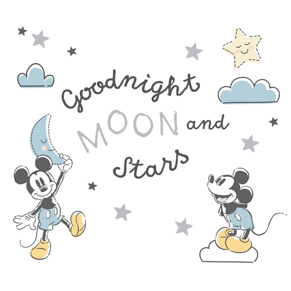Adhesivos de pared Lambs & Ivy Disney Baby Moonlight Mickey Mouse