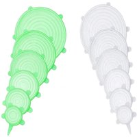 Juego De Tapas Elásticas De Silicona Jyyhsf, 12 Unidades, 6 Tamaños, Almacenamiento De Alimentos