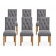 thumbnail image 1 of Pack 6 Sillas De comedor De madera Capitonés, 1 of 2