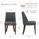 thumbnail image 5 of Juego de 4 sillas de comedor tapizadas COLAMY en gris oscuro con madera, 5 of 5