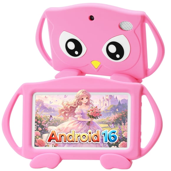 Tablet Trayoo Kids Android 16, 7'' 32 GB, Rosa
