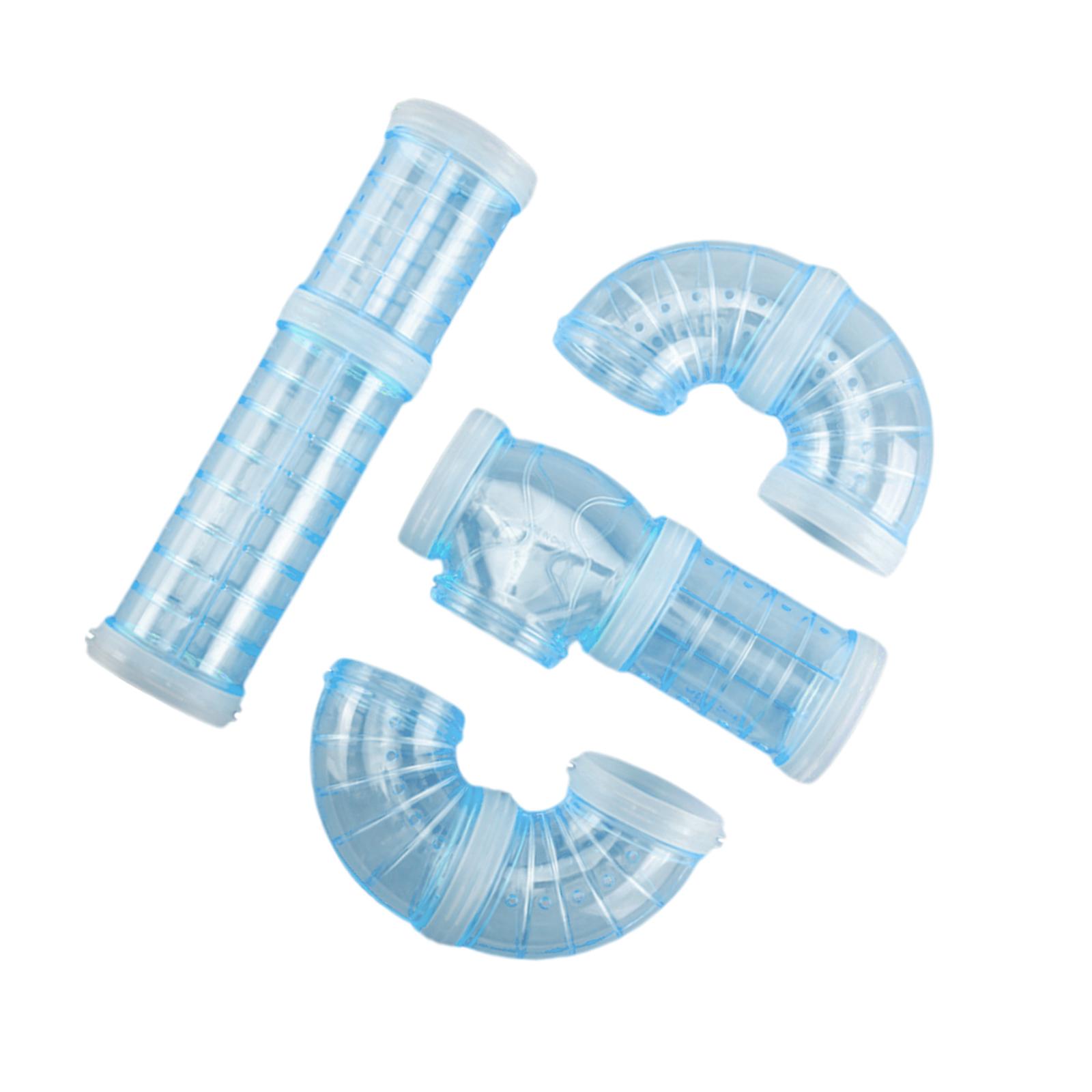 Ioensy - Juego De Tubos De Hámster Diy 8 Piezas Juguetes De Ejercicio De Hámster Para Accesorios De Jaula De Hámster Azul