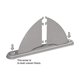 thumbnail image 2 of Divisor de ambientes GOF Pierna de seguridad de acero 5 × 41 × 15 cm gris, 2 of 7