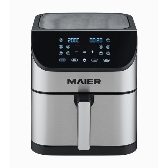 Freidora De Aire Digital XL 8 Litros Maier Versa 8 plateado