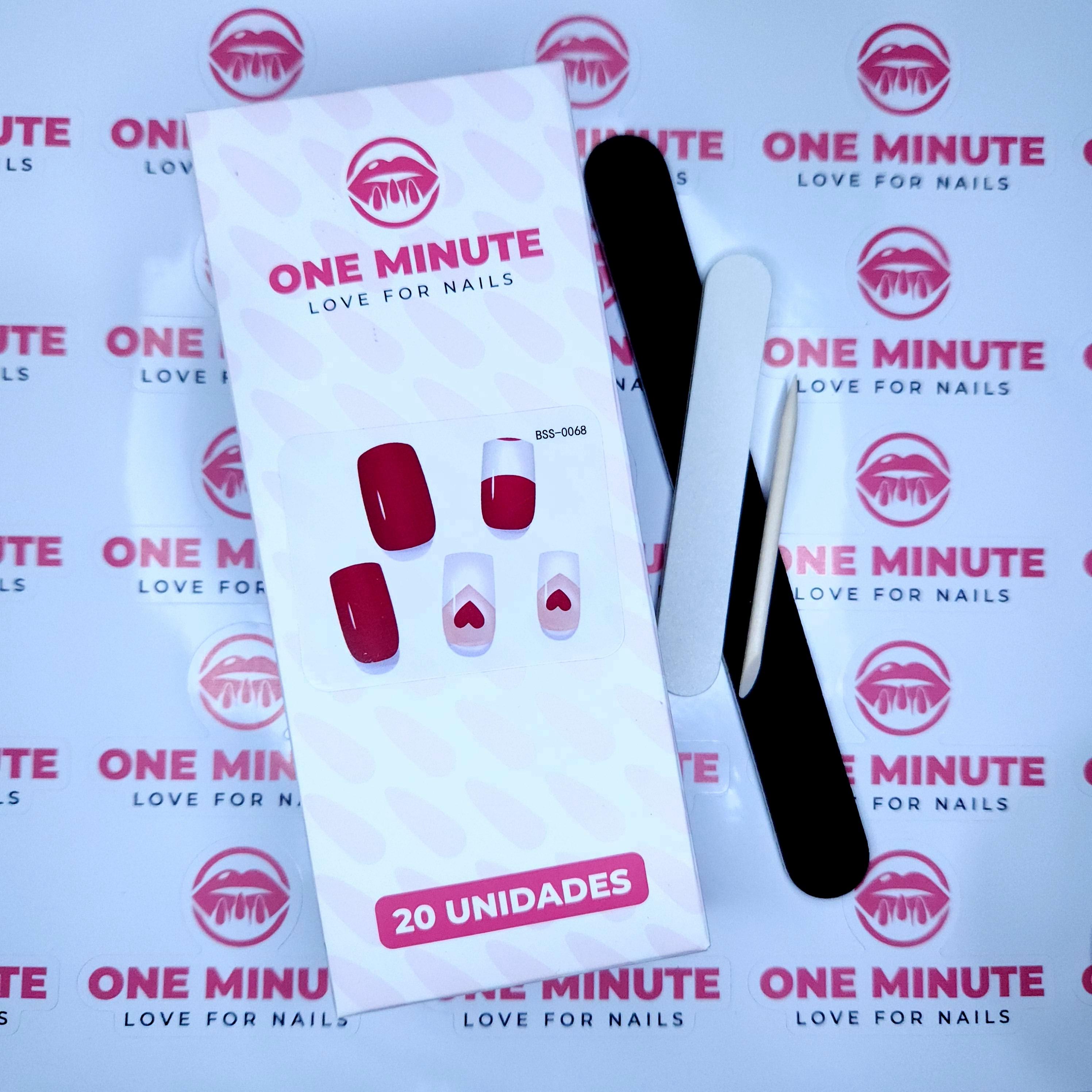 One Minute - Uñas Gel Semicuradas Diseño 068