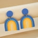 thumbnail image 1 of Boho Colorful Ceramic Polymer Clay Loop Earrings - Sweet & Lovely Candy Rainbow Pendant Drop Earrings - Perfect Gift for Women & Girls!, 1 of 5