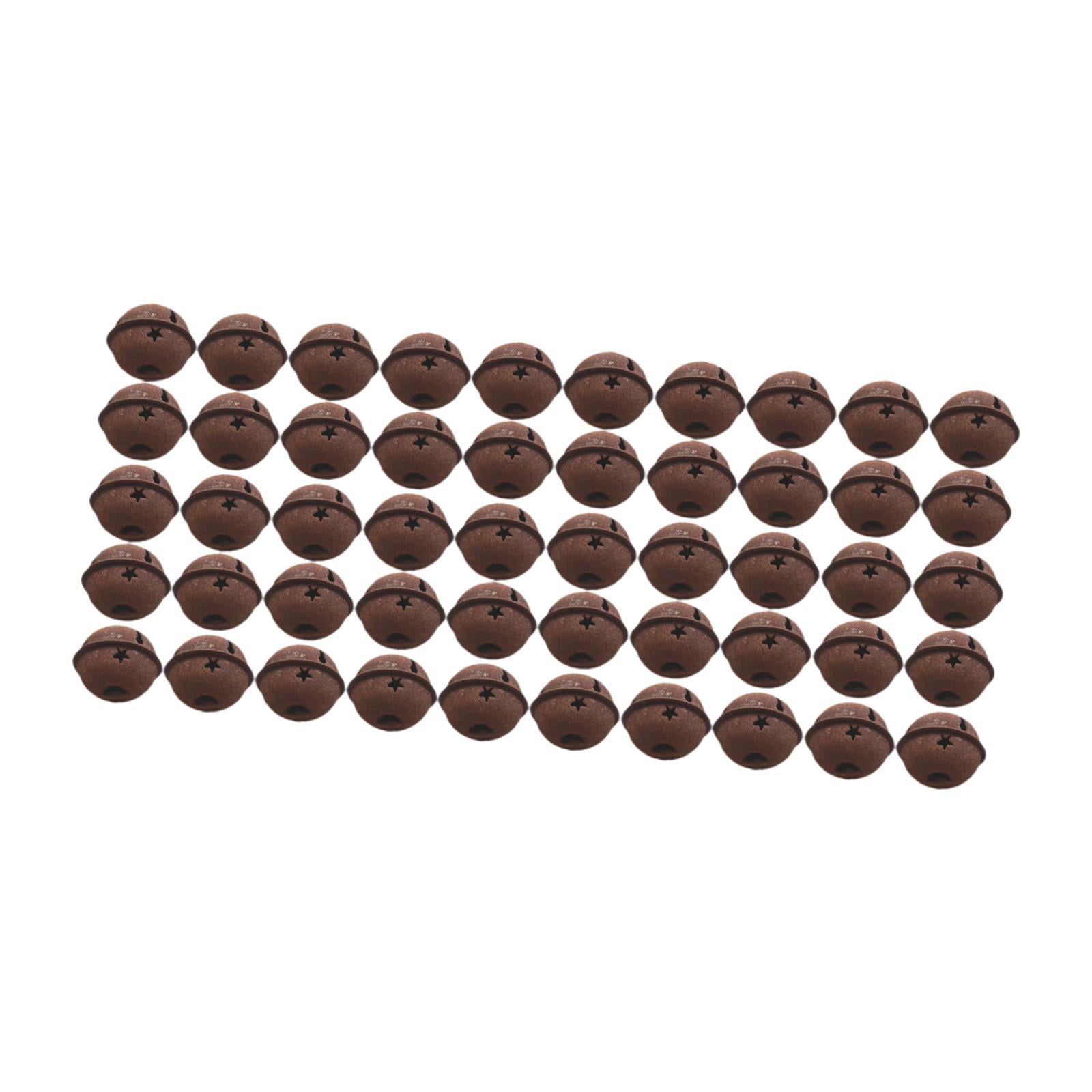 Bothyi - 50 Piezas De Adornos Navideños Rústicos Con Forma De Estrella Y Campana De Óxido Para Ventanas, Puertas Y Cocinas, Campana De 3 Cm