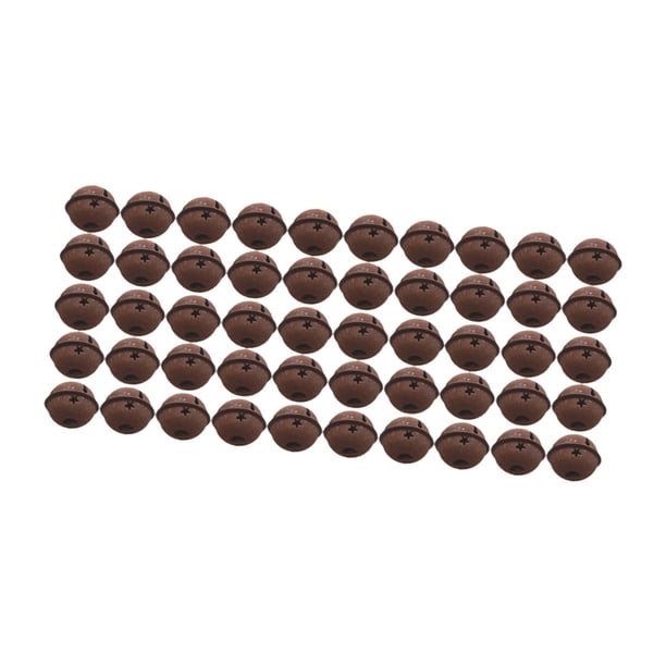 50 Piezas De Adornos Navideños Rústicos Con Forma De Estrella Y Campana De óxido Para Ventanas, Puertas Y Cocinas, Campana De 3 Cm