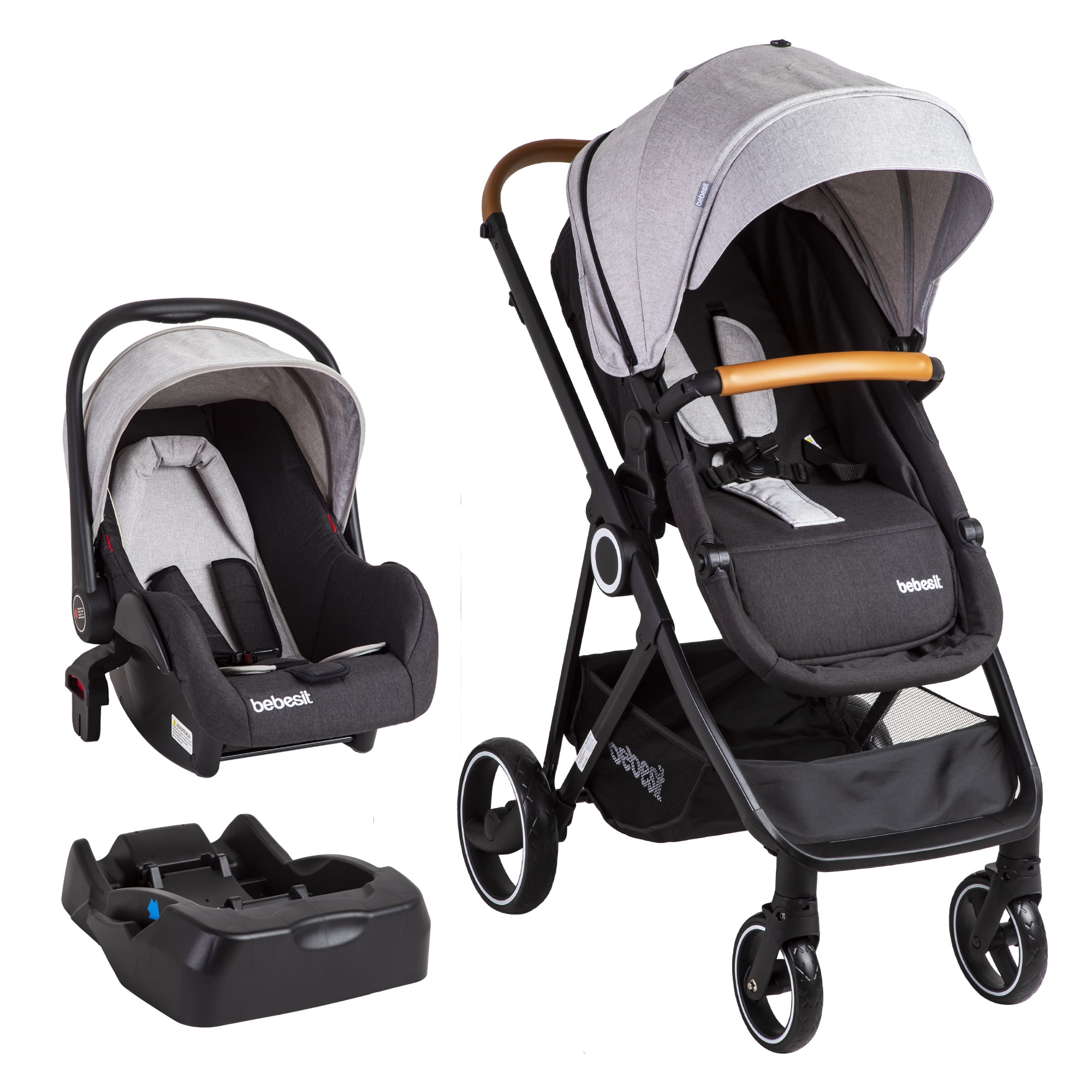 Bebesit - Coche Cuna Travel System Cosmos Gris