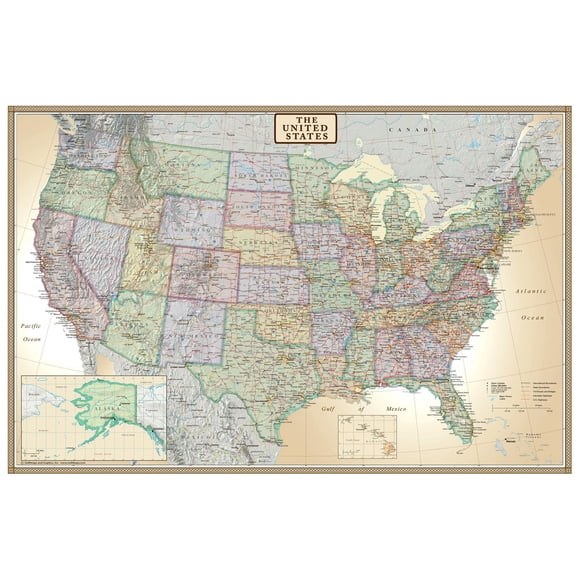 Mapa mural Swiftmaps 61 × 91 cm EE. UU. – Edición Ejecutiva