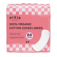 Panty Liners Pixie Cup De Algodón Orgánico, Largo, 88 Unidades