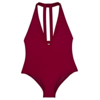 Samia - Traje De Baño Escotado Burdeo M