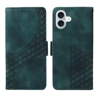 Carcasa Foxdock Iphone 16 Plus De Cuero Pu, Diseño Acolchado Clásico, Protección Contra Caídas Y Rayones