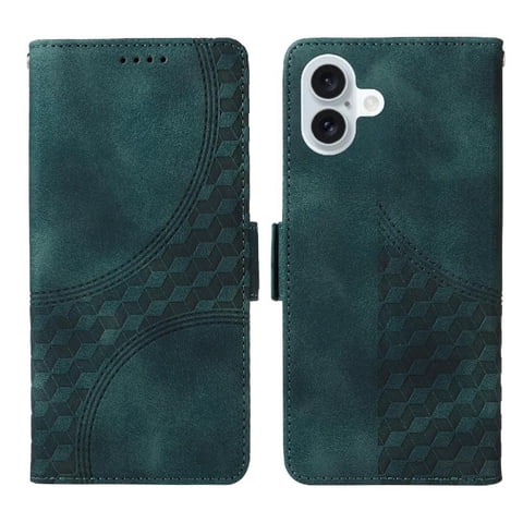 Carcasa Foxdock Iphone 16 Plus De Cuero Pu, Diseño Acolchado Clásico, Protección Contra Caídas Y Rayones