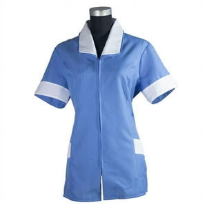 Ecclenan - Delantal Chaqueta Celeste Talla S