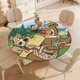 thumbnail image 4 of El show de Oso Yogi-theme Fitted Round Tablecloths Elastic Edged Table Covers Waterproof Table Cloth for Kitchen Holiday Party Tables Decor 120cm, 4 of 6