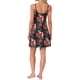 thumbnail image 3 of INSPIRE CHIC Camisón de Mujer con Encaje en el Escote en V, Tirantes Ajustables, Ropa de Dormir Sedosa, Camisón hasta la Rodilla, Vestido de Pijama XL Negro Floral, 3 of 6