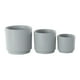 thumbnail image 4 of Set 3 Maceteros Maceta De Ceramica Gris Con Lineas Cuadradas gris, 4 of 8