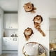 thumbnail image 3 of 3pcs 3D Three-dimensional Wall Stickers Set, Cute Realistic Kitten Car Stickers, Bedroom Bedroom Dormitory Wall Stickers, Cabinet Creative Decorative Stickers, Removable Stickers, For Living Room Baby, 3 of 3