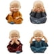 thumbnail image 1 of Juego de 4 adornos de resina para coche, monjes, Buda Maitreya, Kung Fu, budismo, figuras, muñecos, regalo, decoración para salpicadero de coche, colgantes, dijes, juguete de regalo., 1 of 6