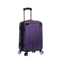 Rueda Giratoria Rígida Luggage Rockland London De 20 Pulgadas, Color Morado