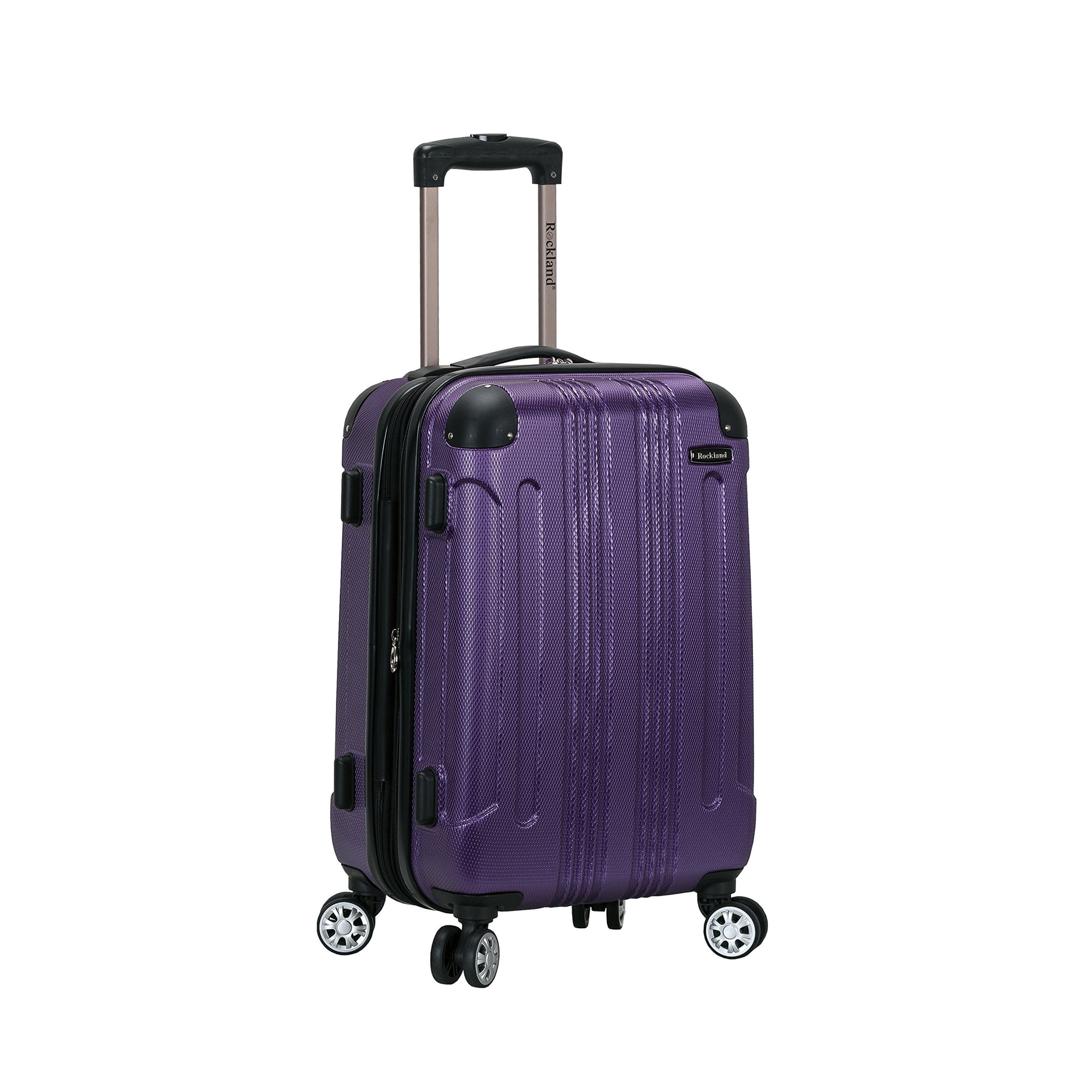 Rueda Giratoria Rígida Luggage Rockland London De 20 Pulgadas, Color Morado