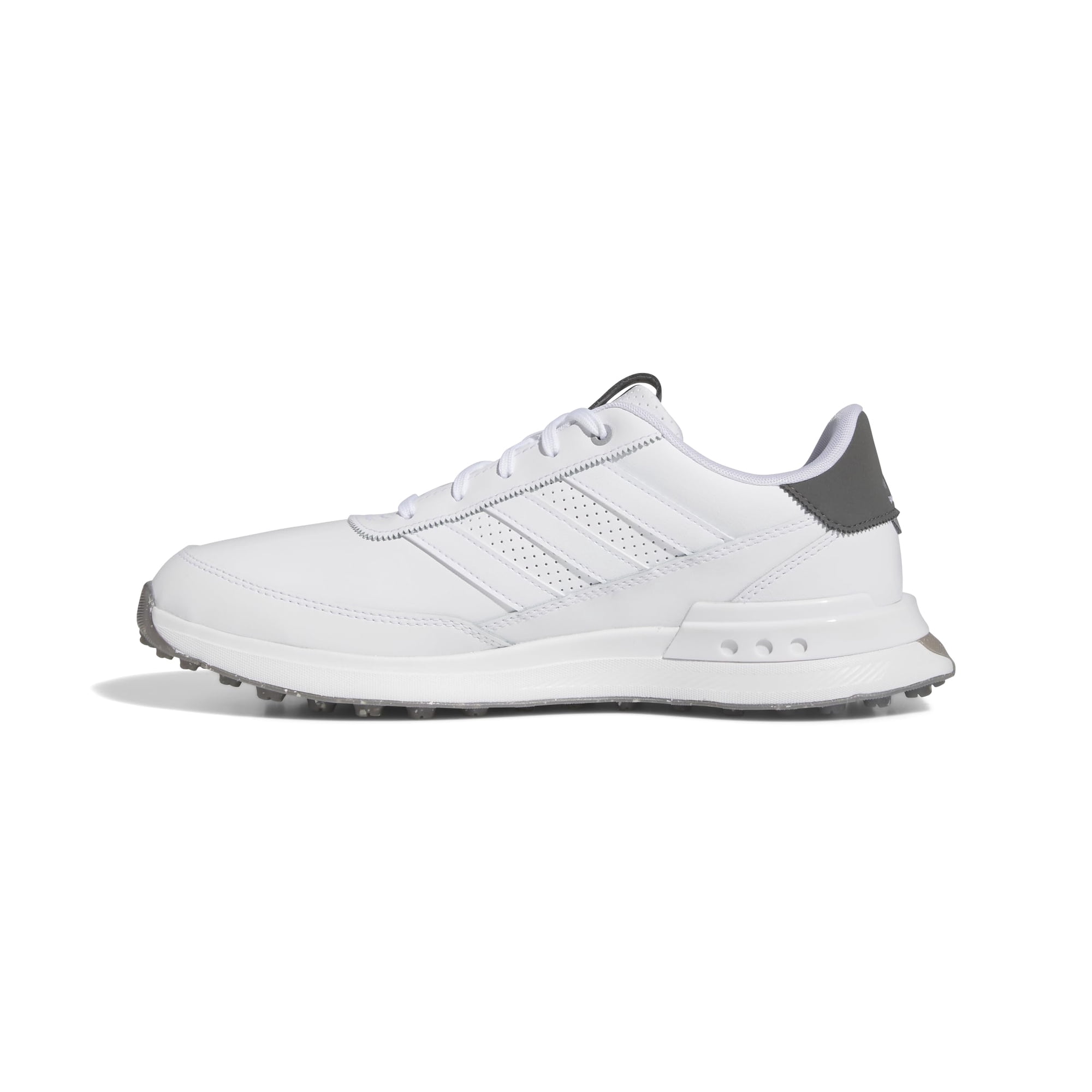 Zapatos De Golf Adidas S2g Pikeless Leather 24 Para Hombre, Color Blanco/carbón
